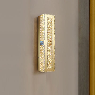 Het roestvrije Eigentijdse Gouden Crystal Wall Sconce Lighting Electroplating-Oppoetsen