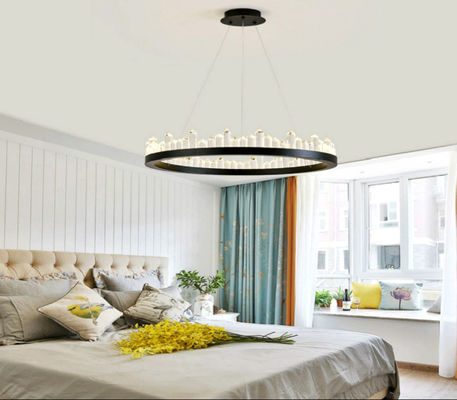 Modern 100cm Cirkelring chandelier indoor gold iron/Koper/Crystal Chandelier