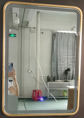 Vierkante Moderne Ijdelheidsspiegel met Kader van het Lichten het Zwarte/Gouden Aluminium