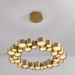 Champagne Gold High End Artistieke Kroonluchters Voor Kunsttentoonstellingen