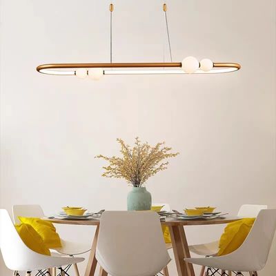 Nordic Simple Gold Paint Scrub Ring kandelaar Moderne hanglamp ODM AC110V