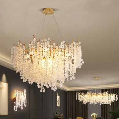 Moderne commerciële kroonluchters verlichting van binnenshuis kristalglas hanglamp