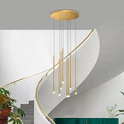 Commerciële moderne lange hangende kandelaar goud of zwart afwerking
