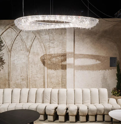Oval kristal hanger licht voor woonkamer en eetkamer