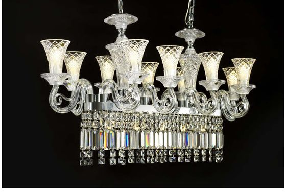 Luxe klassieke Europese kristallen kandelaar plafond gemonteerd kristallen lichtstuk