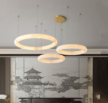 Beste prijs Denemarken Moderne creatieve minimalistische woonkamer Hotel villa Decoratie Ronde marmeren hanger licht plafondlamp