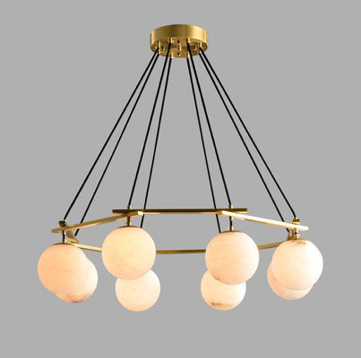Moderne ronde alabaster hanger licht studeerkamer woonkamer eetkamer kunst hangend trendy decoratie kandelaar