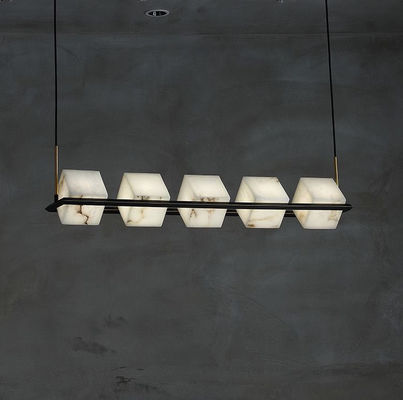 Alabaster koper kandelaar moderne luxe woonkamer eetkamer lamp eenvoudige creatieve ontwerper theehuis studielamp