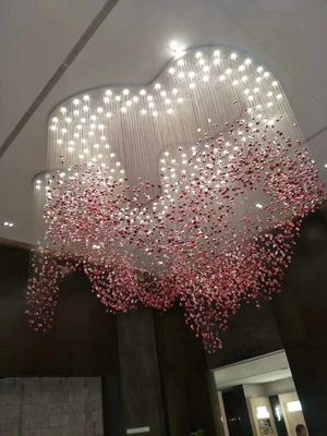 Hangend hanglamp Custom groot project Hotel Lobby Hall Villa Moderne glazen kandelaar licht