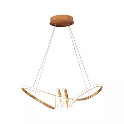 Goudchromeerde moderne geleide kroonluchter hangend voor eetkamer keuken woonkamer woonkamer huis decoratie kroonluchter