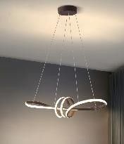 Nordic New Design Kleurrijk hanglamp Restaurant Hanglamp Moderne kunst Twisted Design Creatief golf LED-kroonluchter