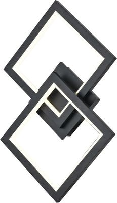 Eenvoudige geometrische vierkant zwart licht lichaam aluminium 20W 3000K schakelaar besturing wandlamp plafond licht