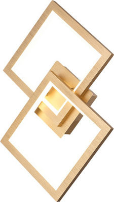 Eenvoudige geometrische vierkant goud licht lichaam aluminium 20W 3000K schakelaar besturing wandlamp plafond licht