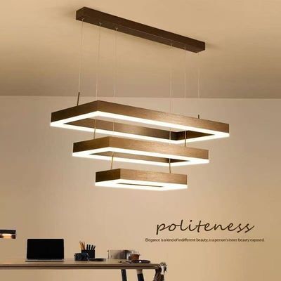 Derde verdieping Kleine woonkamer Led kandelaar Moderne eenvoudige rechthoekige Noorse verlichting Hall Restaurant Bar Hangende verlichting
