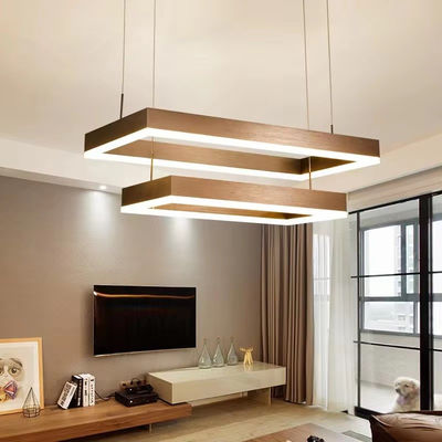 Dubbele kleine woonkamer Led kroonluchter Moderne eenvoudige rechthoekige noordelijke verlichting Lobby Restaurant Bar Hangende verlichting