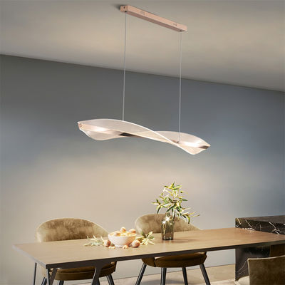 Eetkamer Moderne tak Acryl schaduw kandelaar Hangende gouden lamp voor restaurant LED lineaire hanglamp voor thuis