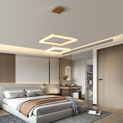 Dubbele vierkant moderne contractuele stijl Eetkamer Chandel Persoonlijkheid Creatieve vierkant Familie sfeer Woonkamer Verlichting aangepast Meester slaapkamer Studio verlichting