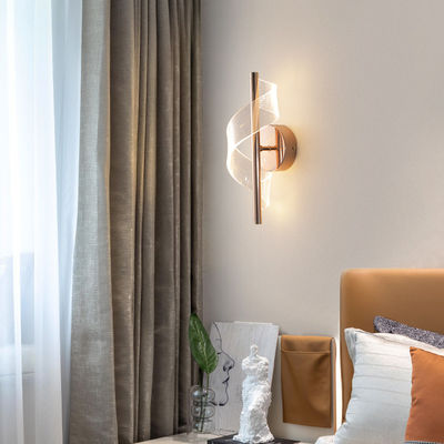 Moderne schroefvormige woonkamer achtergrond wandlamp ontwerper gepersonaliseerd bedlamp acryl wandlicht