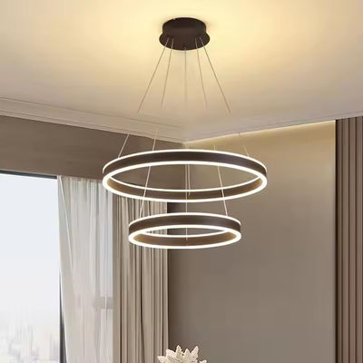 Home Woonkamer Eetkamer Kandelaar Ring Aluminium Moderne LED Decoratieve Plafond Hanglamp