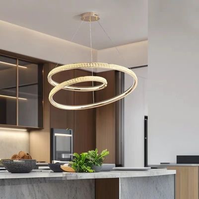 Moderne eenvoudige Italiaanse licht luxe woonkamer eetkamer slaapkamer kandelaar ring hoog niveau minimalist