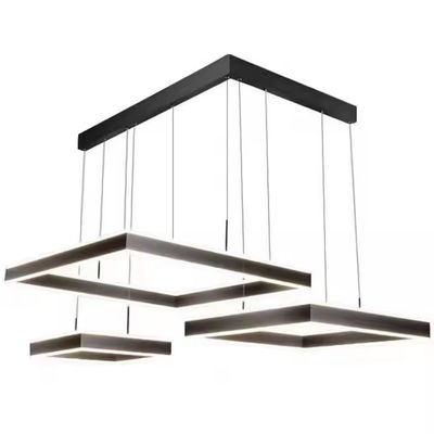 Woonkamer Eenvoudig Vierkant Lamp Kroonluchter Vierkant Noordse Kroonluchter Minimalistische Eetkamer