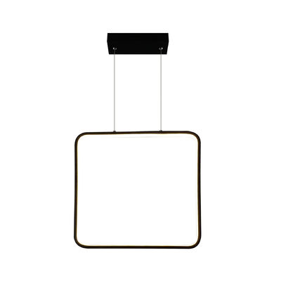 Moderne Minimalistische vierkant Kandelaar Frame LED Aluminium Hanger Lampen