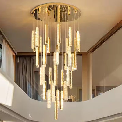3000K-6500K Kleurtemperatuur Kristal kroonluchter LED Ring voor Modern Hotel Lobby Trap Villa