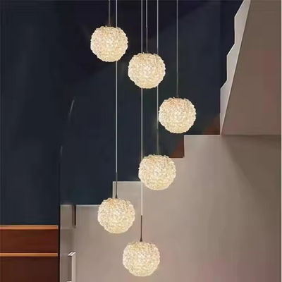 Moderne kristallen lychee lamp luxe villa duplex trapverlichting voor verhoogde woonkamer en slaapkamer