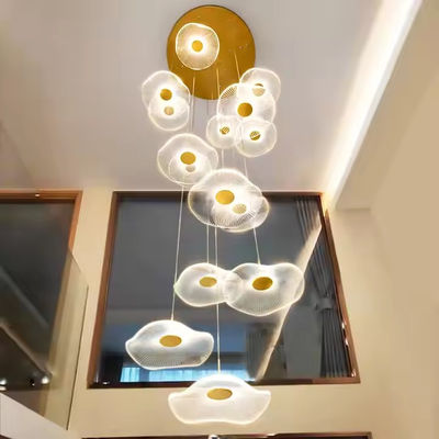 Moderne Lotus Leaf Design LED Plafond Acryl licht Trap Luxe Home Decoratieve Verlichting Kandelaar
