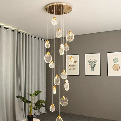 Indoor LED hanglamp Modern kristal slaapkamer hanglamp met aluminium en helder kristal