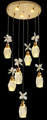 Sneeuwberg bloemvorm Trappenlampen voor Loft Plafond Trappentak Kroonluchter Verlichting LED hanger lampen Kroonluchters