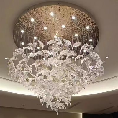 Hotel lobby Kroonluchter in de vorm van een haankorf Zaal Receptie Winkelcentrum schoonheidssalon juwelenwinkel glaskunst Deco-kroonluchter