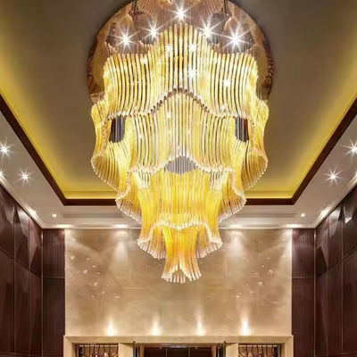 Sales Lobby Luxe Crystal Light Niet-standaard project Ronde LED Creative Art kandelaar met 50.000 uur levensduur