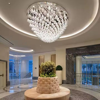 Op maat gemaakte grote moderne eenvoudige handgeblazen glazen hanger licht noordelijke creatieve plafondlamp voor hotel lobby restaurant