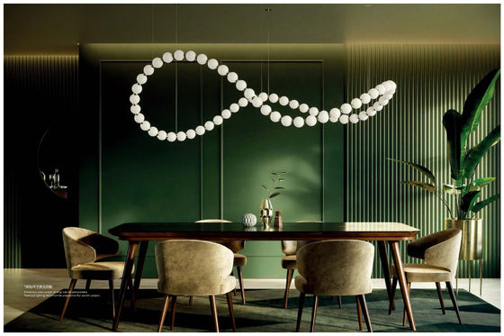 Pearl Necklace Boeddha Glass Ball Villa Hotel Creative Design Luxe High-End Kroonluchter Niet-standaard High-End Custom