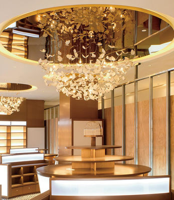 Grote kroonluchter voor de lobby van het hotel en thuis Modern K9 Crystal Butterfly Design met maat en roestvrij staal