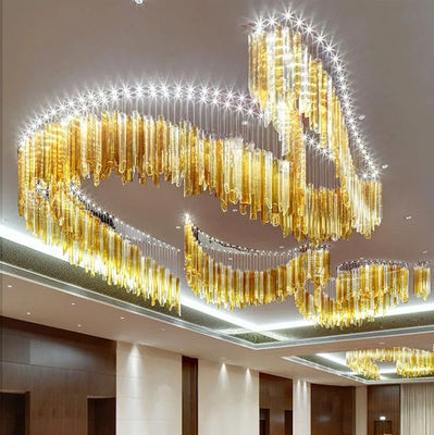 Schakelaar Controle Moderne roestvrijstalen LED-kroonluchter voor binneninrichting Warm wit plafond Hangend professioneel LED-glas