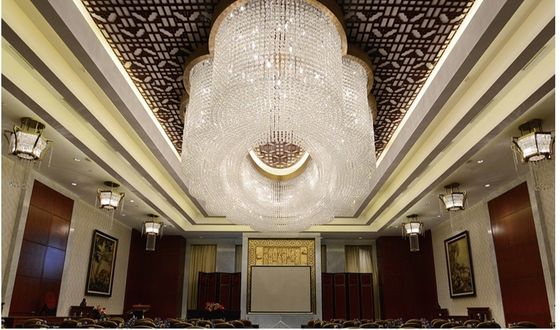 Hotel Lobby Luxe Villa Kristal Ronde Lange Plafond Licht Grote verkoopafdeling Zandtafelproject Lampen