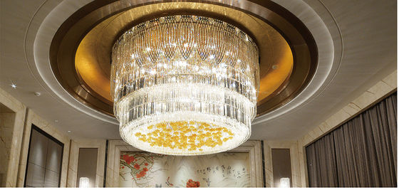 Hotel Huwelijk Contemporain Interieur Decoratie Moderne LED Plafond Hangend Licht Villa Hotel Trap Luxe Kristal Kroonluchter
