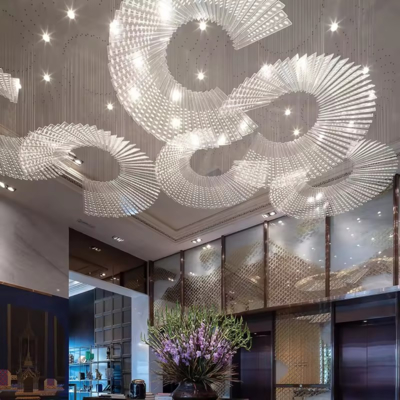 Moderne luxe unieke glastechniek niet op maat gemaakt grote kroonluchter verlichting interieur decoratie kroonluchter licht