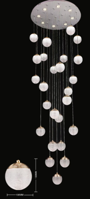 Goud Dimmable Acrylic Hanging Light Crystal Hanging Lighting Fixtures Moderne restaurant kandelaar