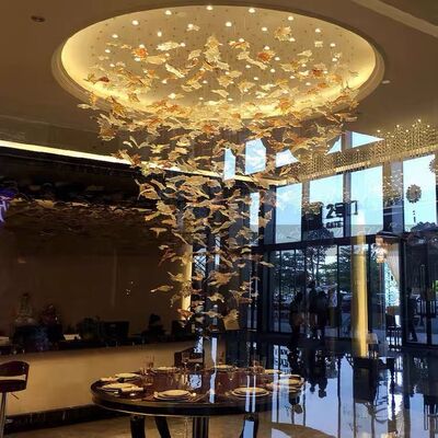 Op maat gemaakt Petal Hotel Lobby Verkoop Afdeling Zand Tafelzaal Art Decoratie Hanglamp