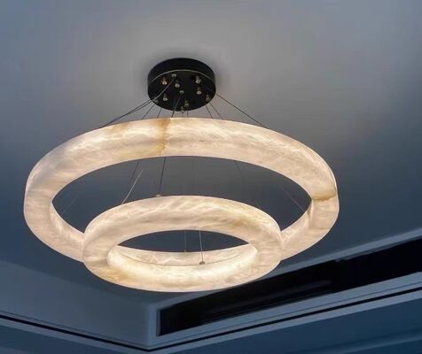 Luxe Alabaster L1P Kroonluchter Luxe Messing Hanglamp