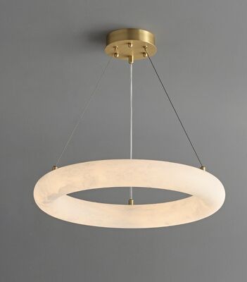 3500K-6500K Messing Alabaster kandelaar Moderne hanger licht voor hotel, thuis