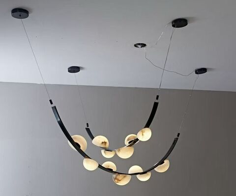 Nordische moderne Sneeuwvlok Marmeren Kroonluchter voor Eetkamer Studiekamer Hotel E26 AC Eenvoudige Creatieve Designer Woonkamer Verlichting