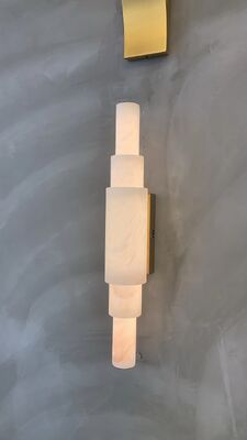 Spaanse natuurlijke wolksteen Luxe Moderne minimalistische woonkamer Achtergrond Wandlamp Ganglamp Bedlamp Alabaster Wandlicht