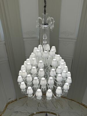 Europese luxe kristal hanglamp hanglamp woonkamer hotel zaal villa toepassing luxe kaarsjes kandelaars licht
