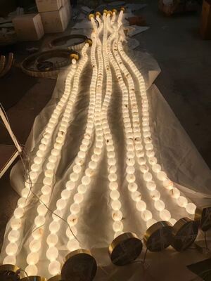 Natural Alabaster Stone Tiered Cascade Pendant Lamp with Satin Brass Finish for Entryway and Foyer