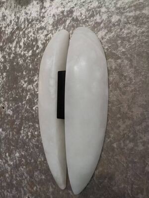 Natuurlijke alabastersteen gepolijst goud messing koepelvorm hanglamp voor Keuken Island Hanging Light