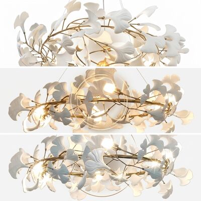 Luxe eigentijdse kristallen palmblad hangende kroonluchter op maat gouden afwerking hangende plafondlamp voor hotelvilla decor